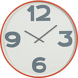 12-3-6-9 24" wall clock
