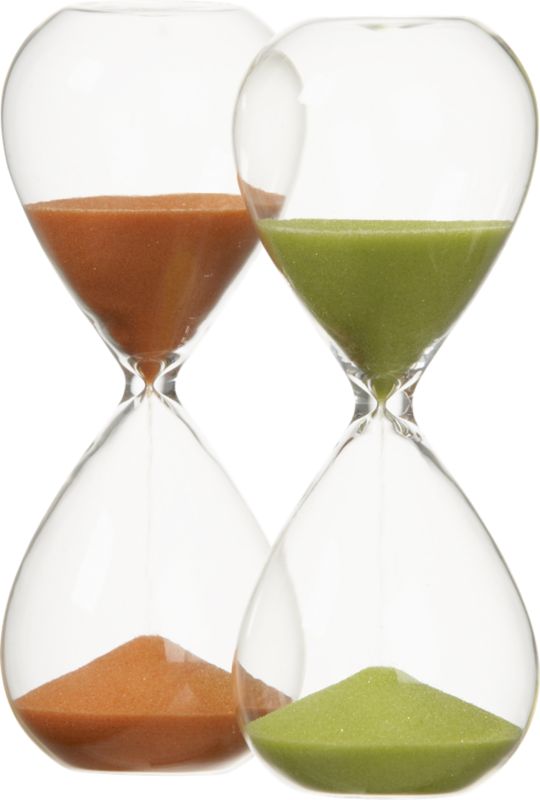 15 minutes hour glass shopping in CB2 trend setters from cb2.com