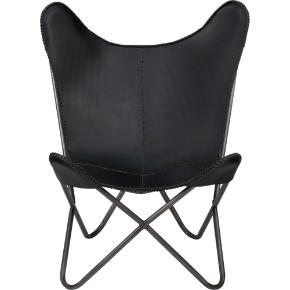 1938 black leather butterfly chair