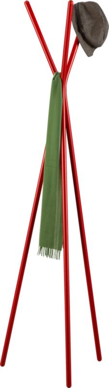 3 prong red coat rack