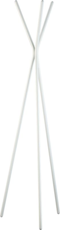 3 prong white coat rack. 21.25"dia.x69.25"H