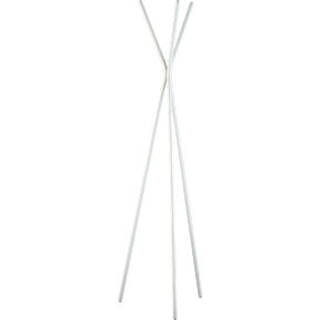 3 prong white coat rack