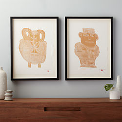 aadmi and haathi set of two prints