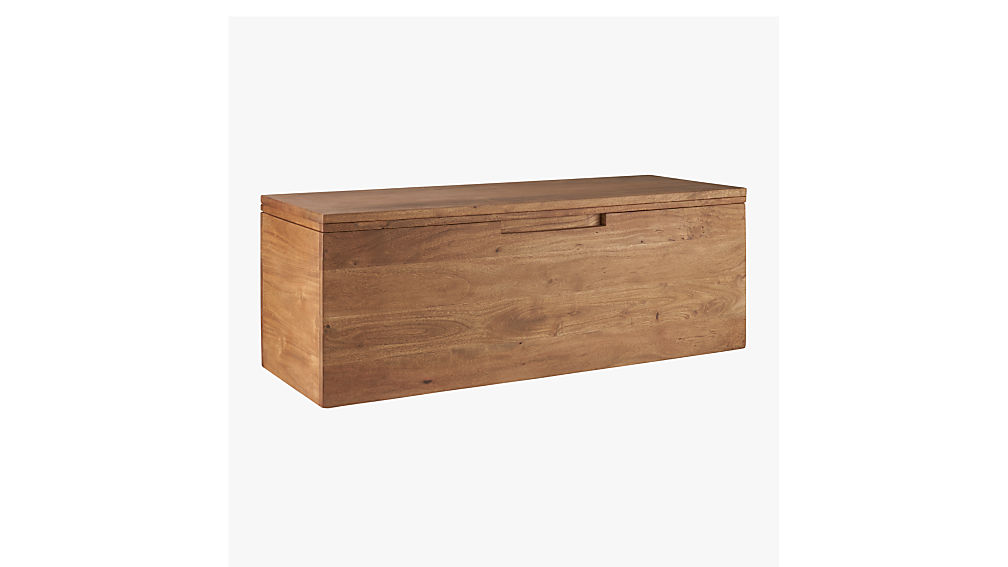 acacia storage bench CB2