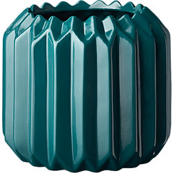 accordion teal vase-planter