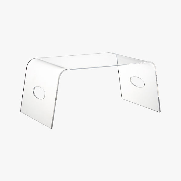 acrylic bed tray in serving pieces  CB2