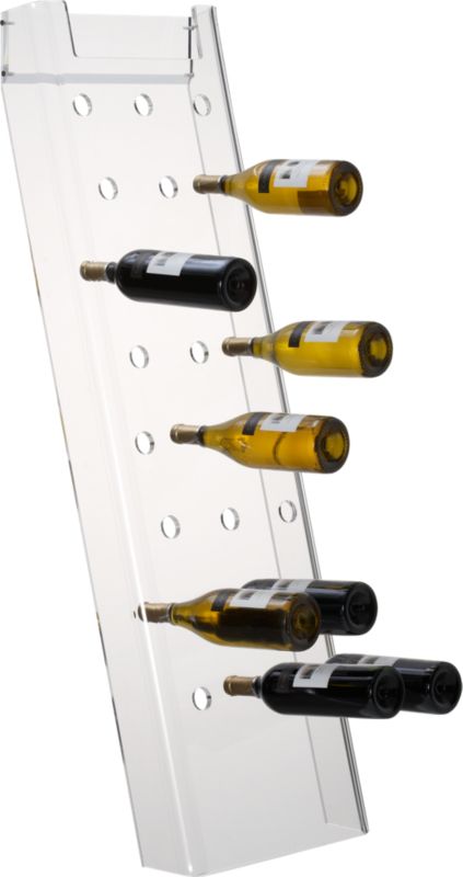 acrylic leaning wine rack