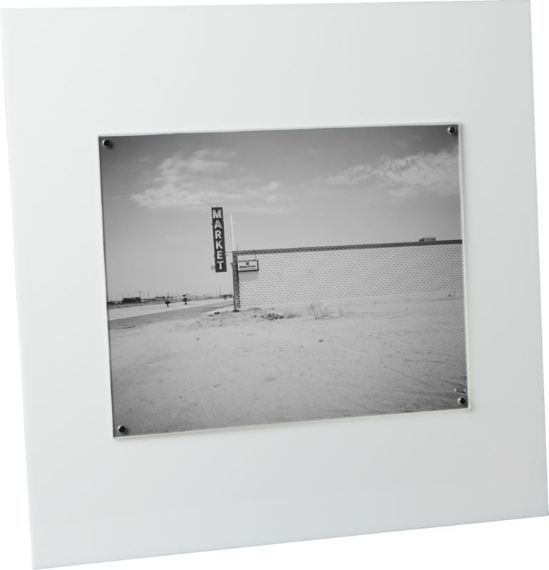acrylic white 8x10 picture frame CB2