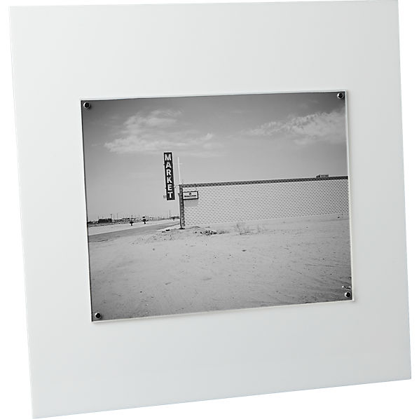 acrylic white 8x10 picture frame CB2