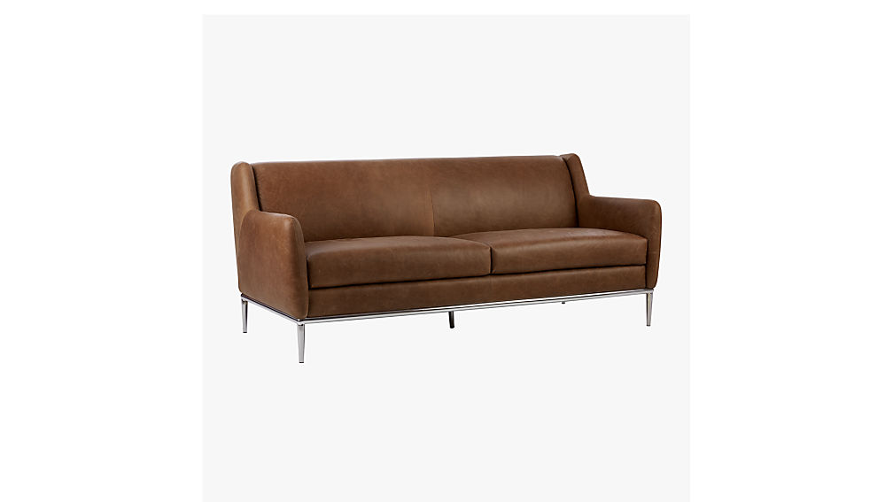cb2 alfred leather sofa