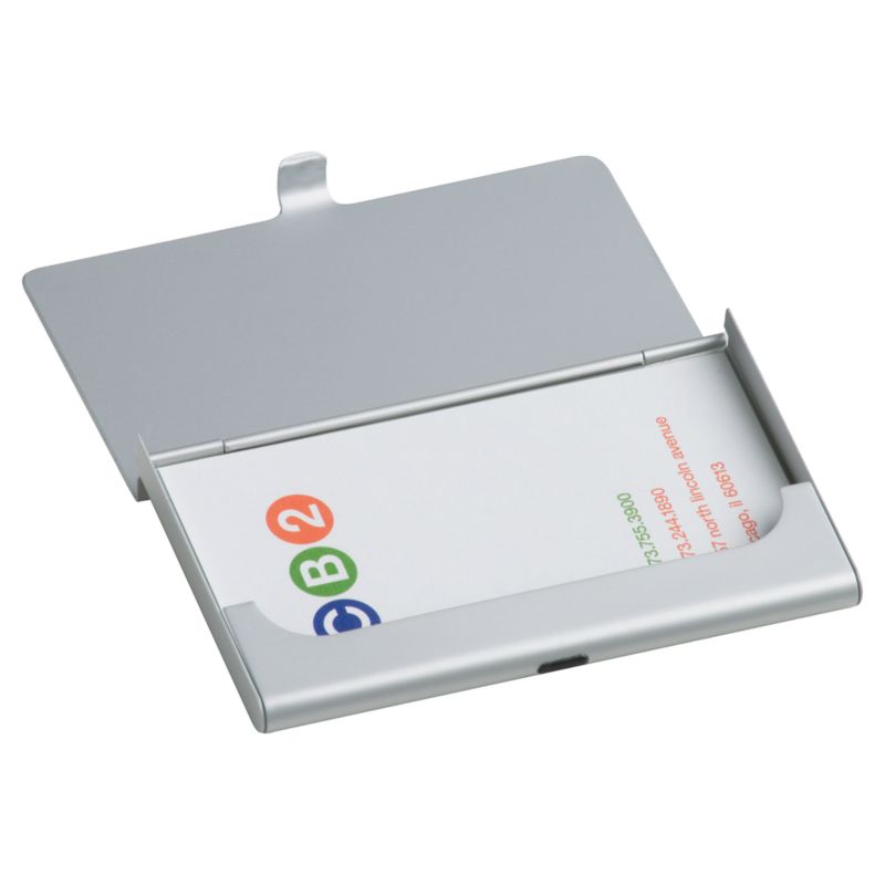 aluminum business card case