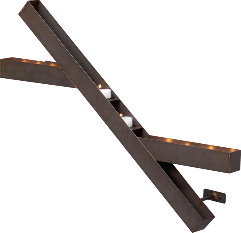 angled wall candle trough