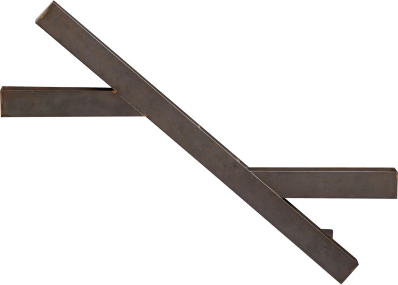 angled wall candle trough. 24"Wx4"Dx17"H