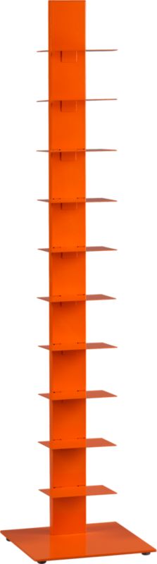 array orange bookcase. 14"sq.x60"H