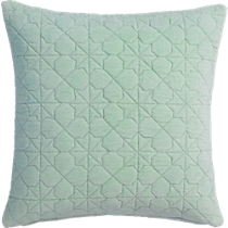 august quilted mint 16" pillow