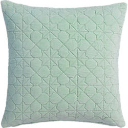 august quilted mint 16" pillow