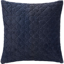 august quilted navy 16" pillow