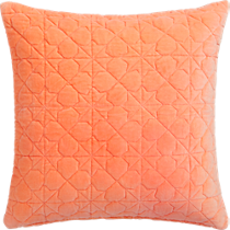 august quilted peach 16" pillow