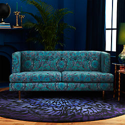 avec apartment sofa with brass legs