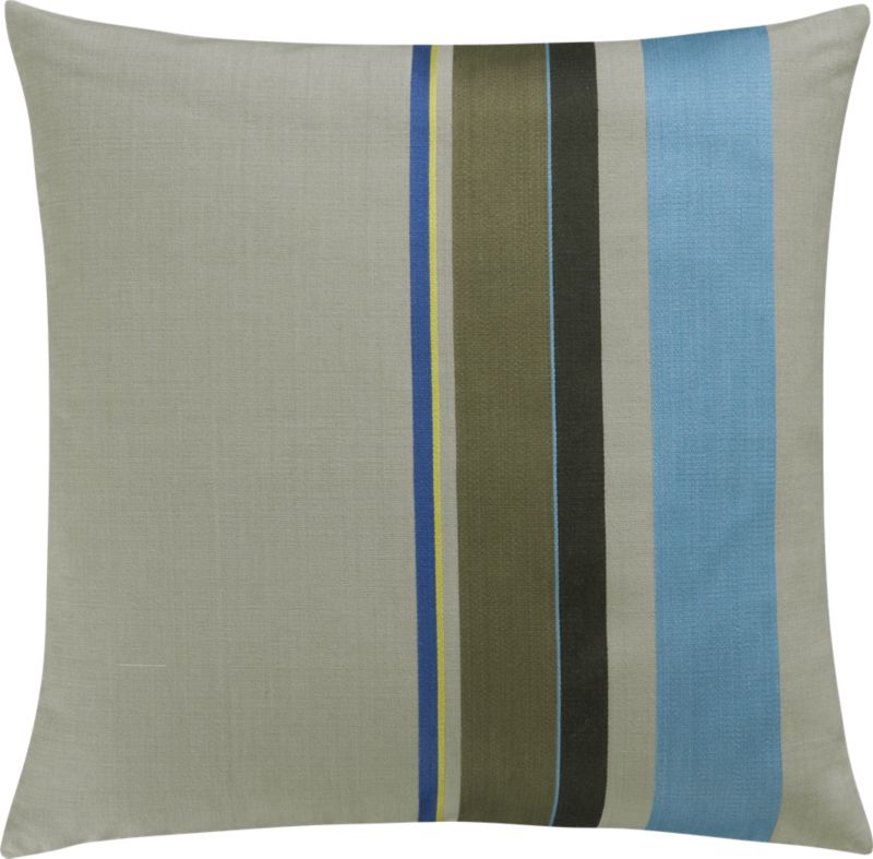 azure side stripe pillow