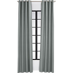 basketweave graphite curtain panel