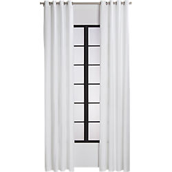 basketweave white curtain panel