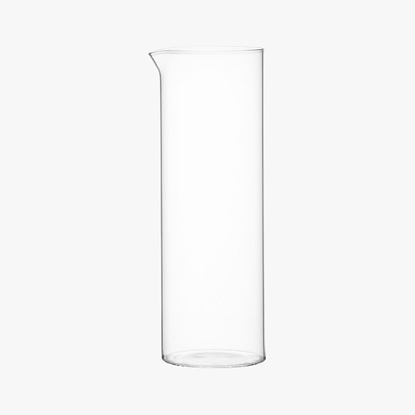 beaker large glass pitcher CB2