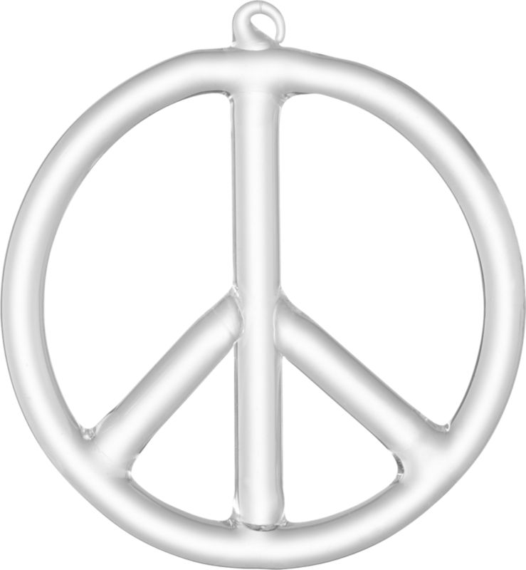 beaker glass peace sign ornament