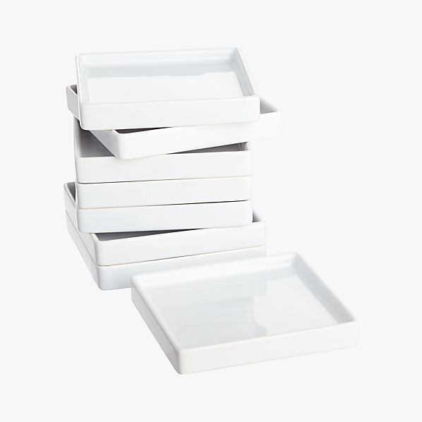 set of 8 bento appetizer plates CB2