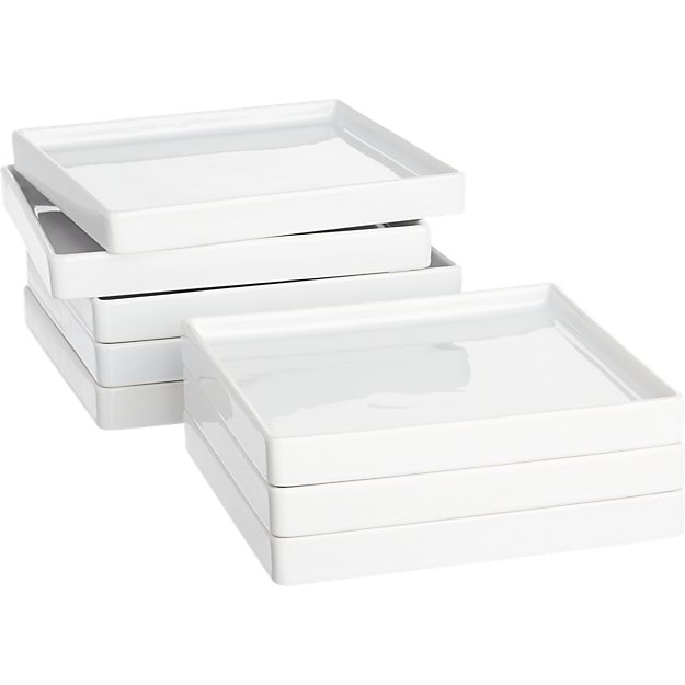 set of 8 bento salad plates CB2