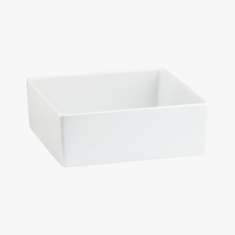 bento square serve bowl. 9" dia.x3"H