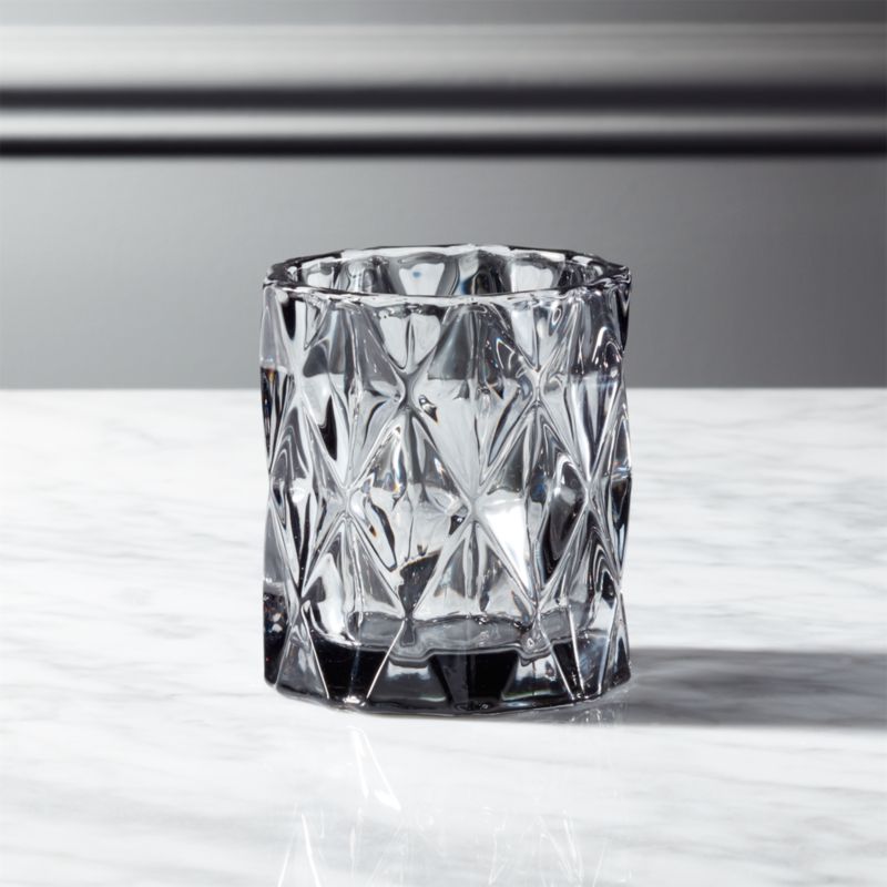 set of 6 betty smoke tea light candle holders CB2