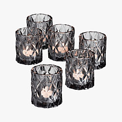 betty smoke tea light candle holders set of six