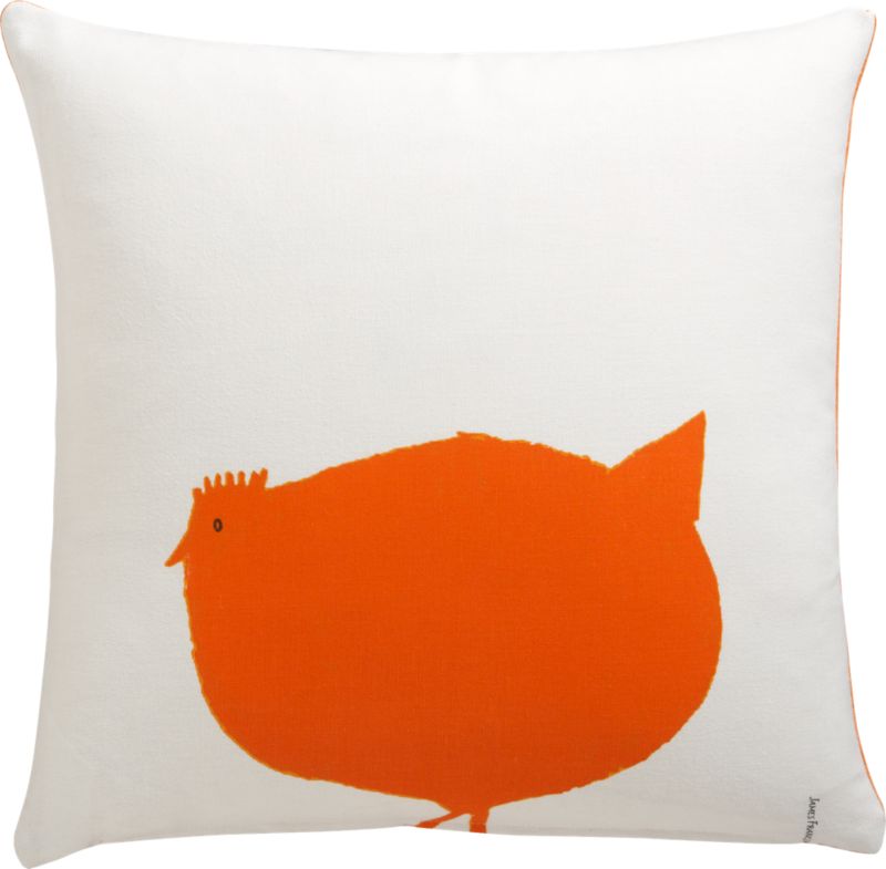 orange bird 16" pillow