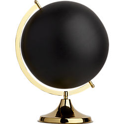 black and brass globe