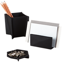black cast desk accessories
