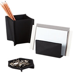 black cast desk accessories