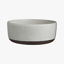 black clay serving bowl