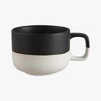 black dip coffee mug