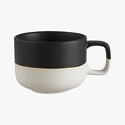 black dip coffee mug