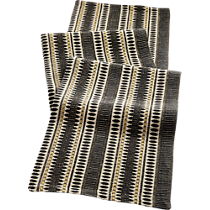jacquard black table runner