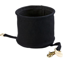black waxed canvas water bowl