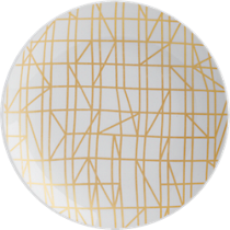 blocks gold appetizer plate
