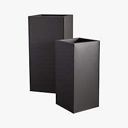blox tall galvanized charcoal planters