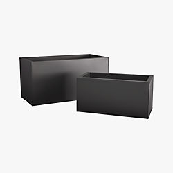 blox rectangular galvanized charcoal planters