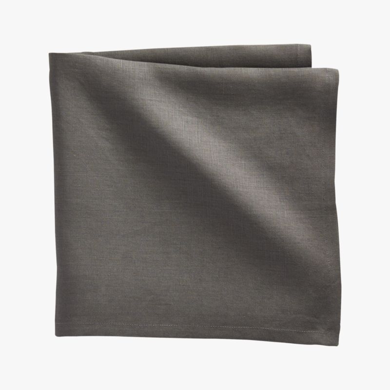 bolt grey linen napkin CB2