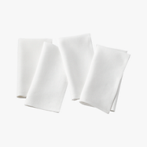 bolt white linen napkins set of four