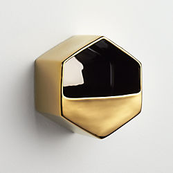 bolt gold wall vase