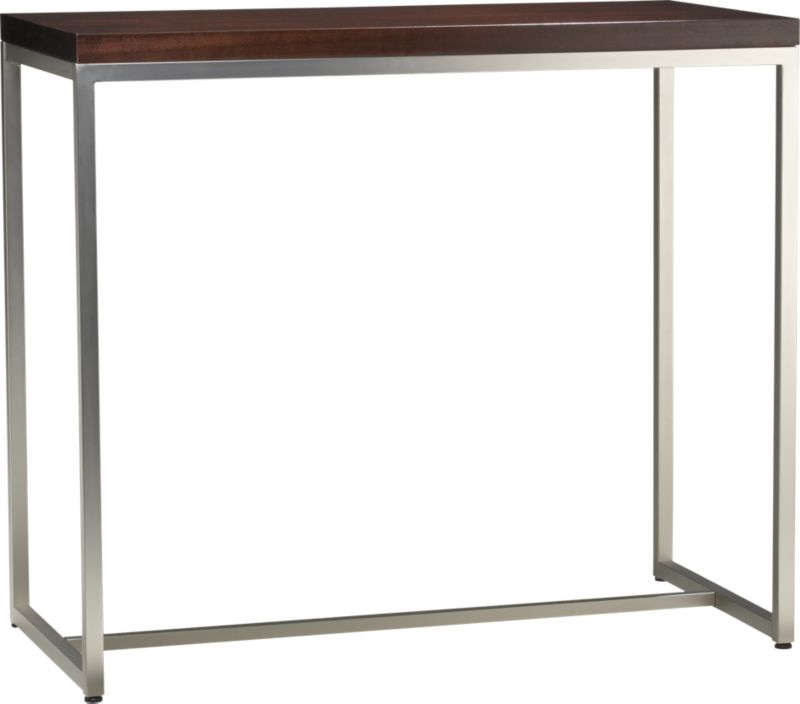 bongo satin nickel high dining table