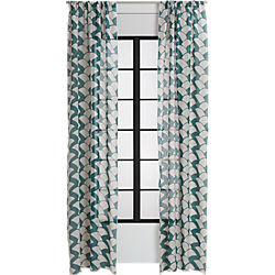brady blue-green curtain panel